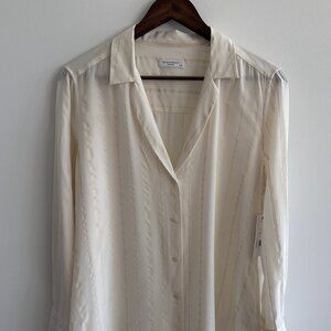 Equipment 100% silk camp collar blouse